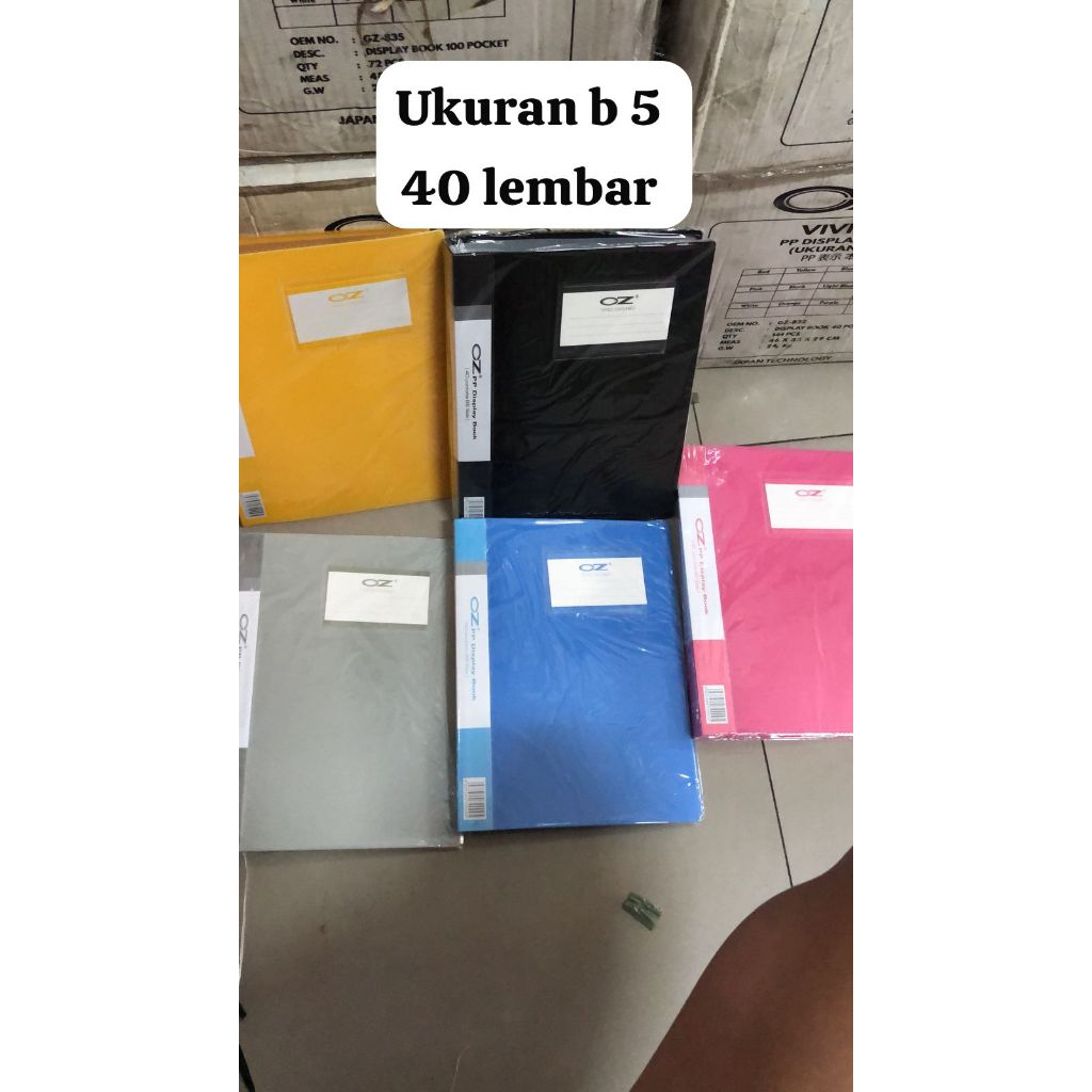 map dokumen display book ukuran B5 ukuran 20 x 26.5 cm ada 40 lembar ( ada selipan nama di cover)