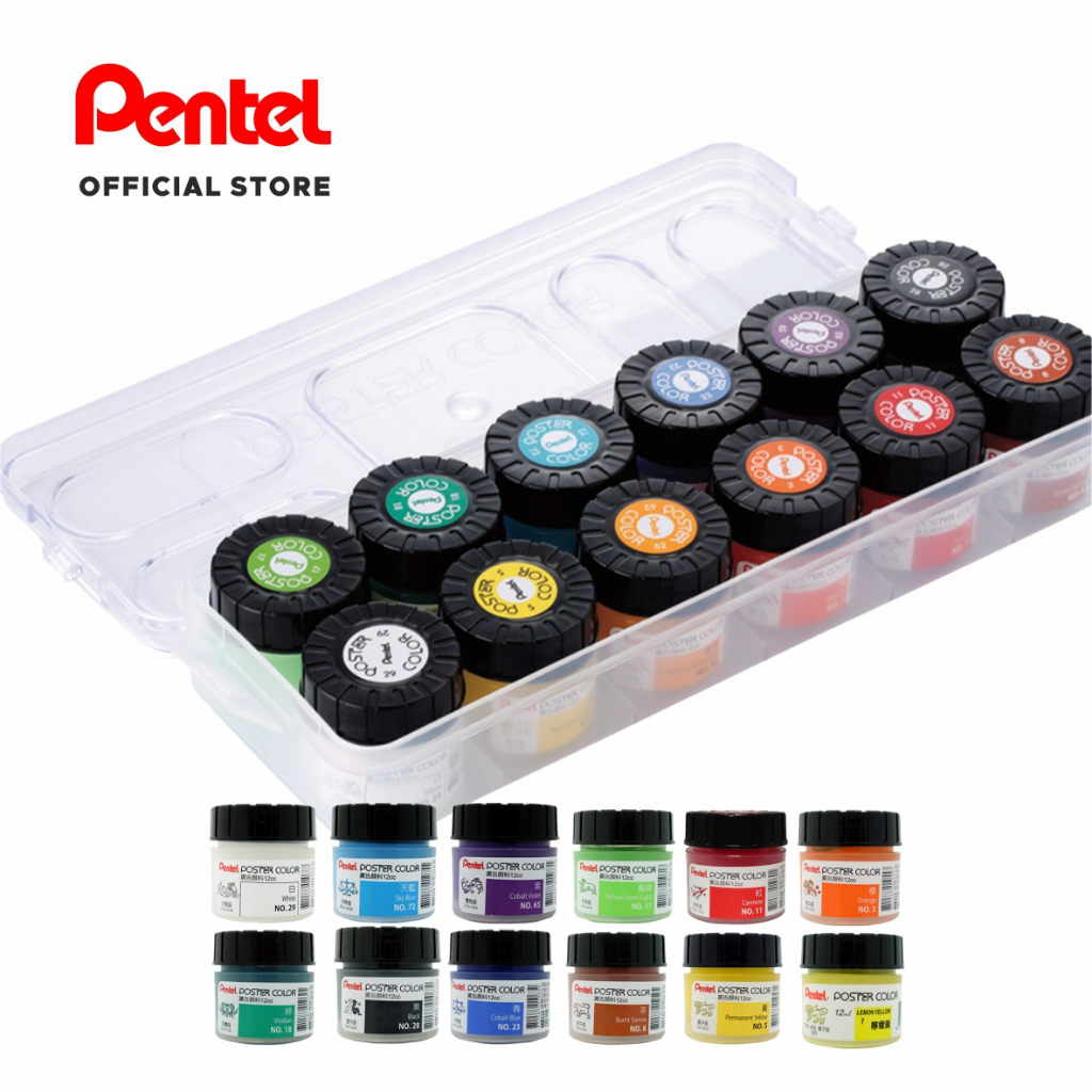 

Pentel poster color 12 ml set 12 POC-12E