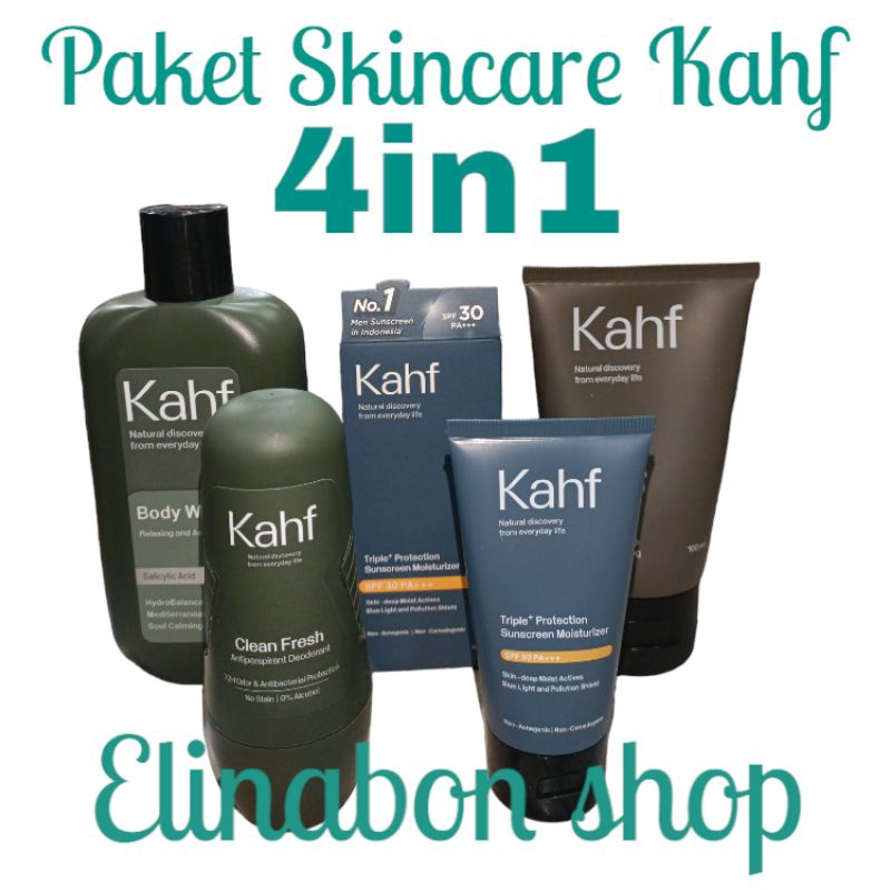 Kahf Paket Skincare untuk Pria/skincare cowo 4in1