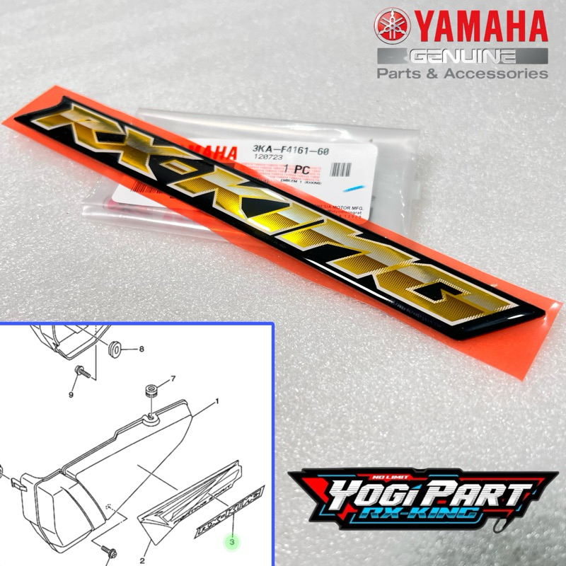 LOGO EMBLEM COVER DOP AKI RXKING RX KING PEREDAM 2007 2008 ORIGINAL