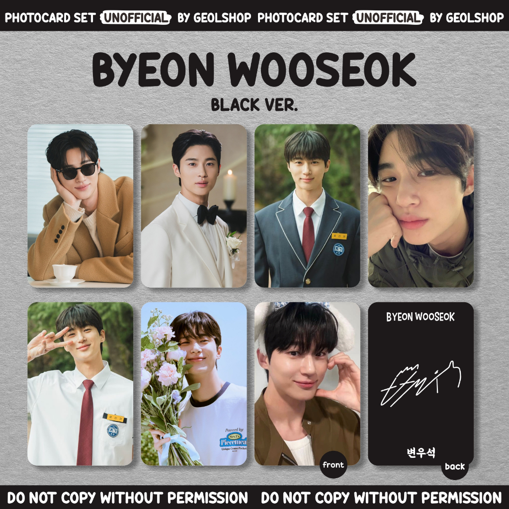 PHOTOCARD SET UNOFFICIAL AKTOR CHA EUNWOO | BYEON WOOSEOK | RYU SUNJAE | LOVELY RUNNER