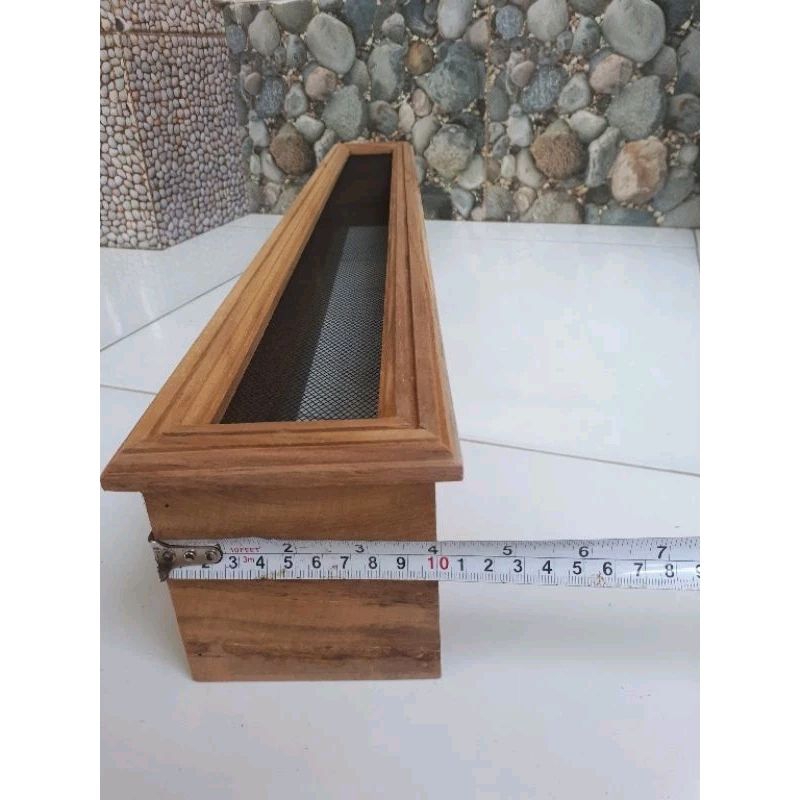 LOSTER KAYU JATI 55cmx10cm + KAWAT NYAMUK/ VENTILASI UDARA