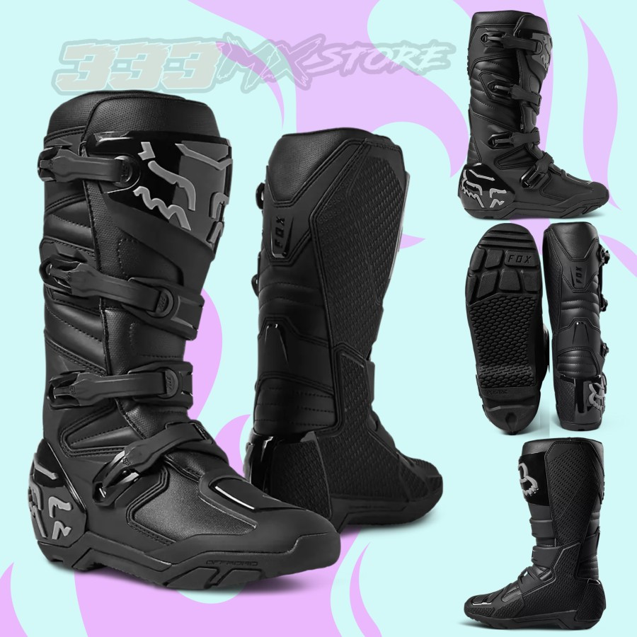 Boots FOX Comp X Black Sepatu Boots FOX Comp X Hitam Cross Trail Original