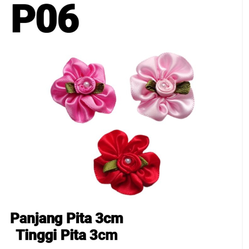 

[ 10pcs Mix ] Premium Pita Hias Motif Bunga Pita Hias Bunga Mawar