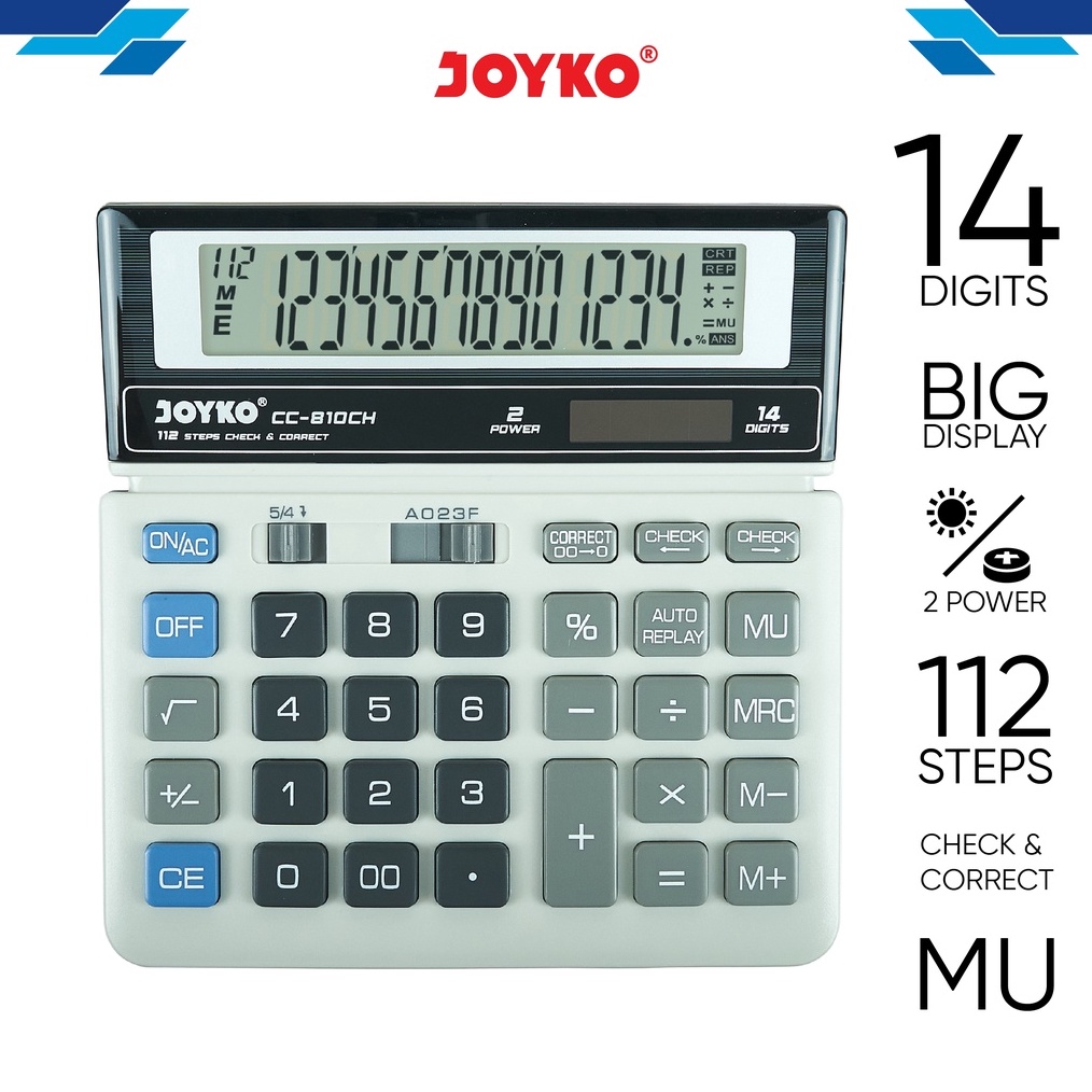 

Calculator Kalkulator Joyko CC81CH 14 Digits Check Correct d A7E6