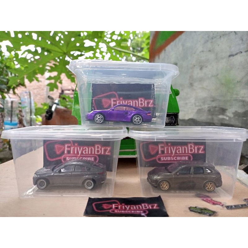 Paket Diecast custom 3pcs mobil RMZ Porsche 911 Porsche Cayenne BMW X6