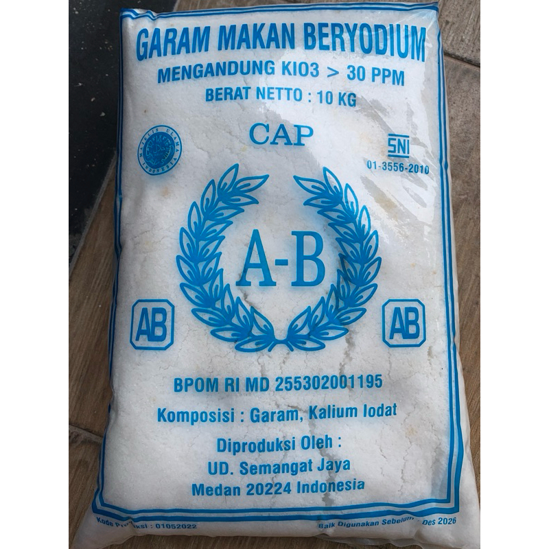 

Garam Makan Beryodium Halus Polos 10KG