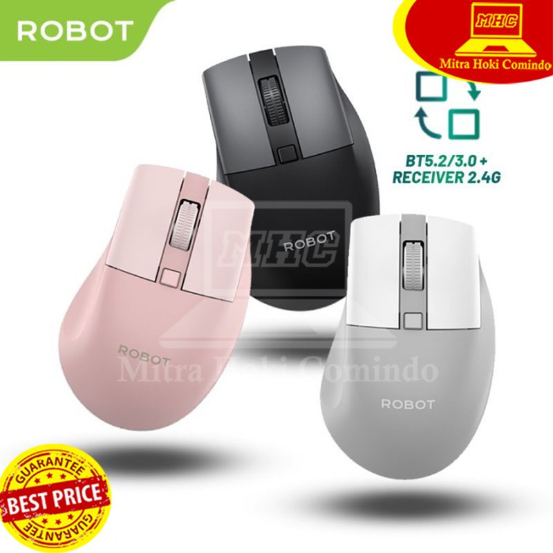 MOUSE BLUETOOTH WIRELESS ROBOT M355 SILENT CLICK RECEIVER USB BLUETOOTH