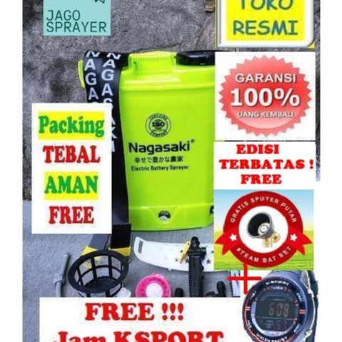 KODE B63C  FREE Spuyer Mangkuk PSI 11 Nagasaki 16L 5 Liter  menit ISO Jepang Sprayer Elektrik Tangki