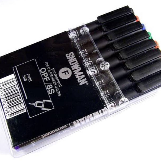 

Spidol Snowman OPF 8S Permanent 8 Warna Drawing Pen q T2Y3