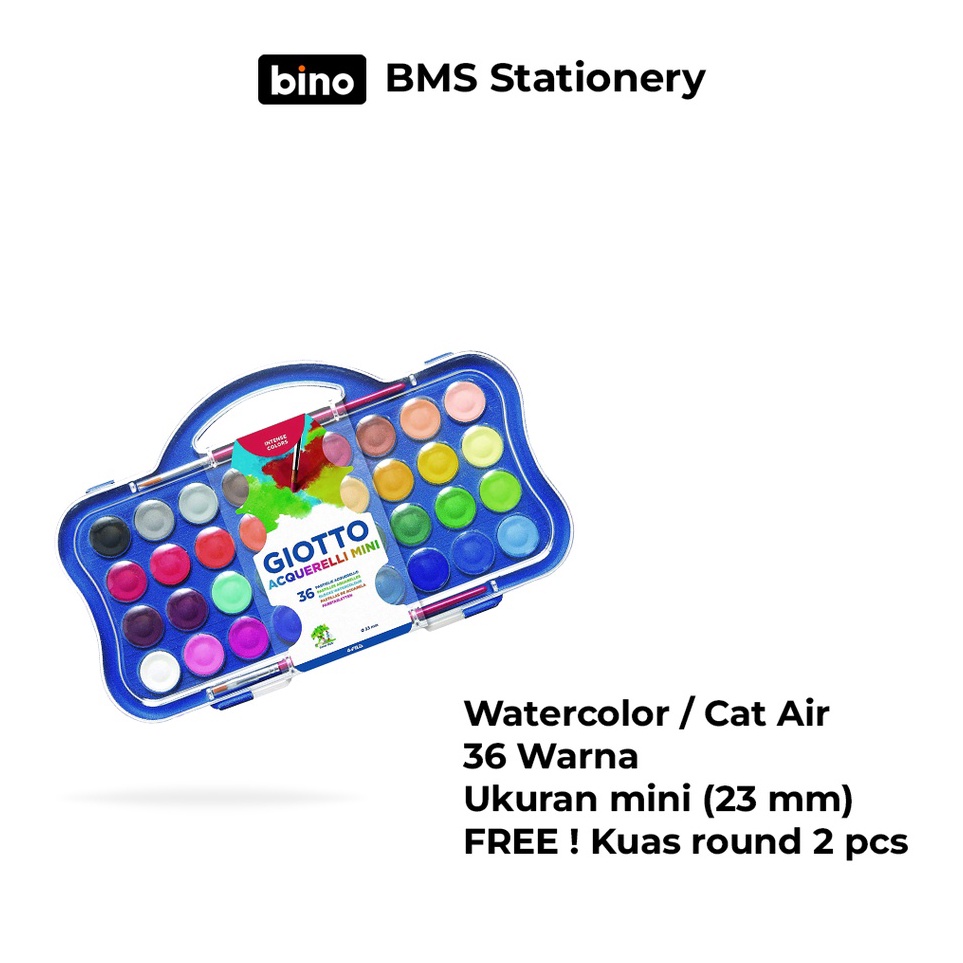 

BMS Surabaya Giotto Mini Watercolor 23 mm Cat Air Mini 36 Warna 3527 q Q1C4