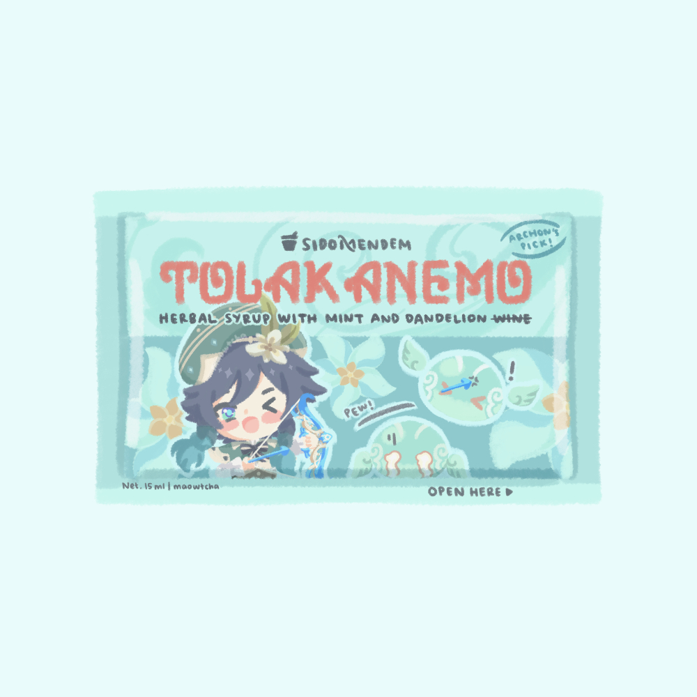

Venti Kazuha Wanderer Tolak Anemo Genshin Impact Glitter Sticker by maowtcha