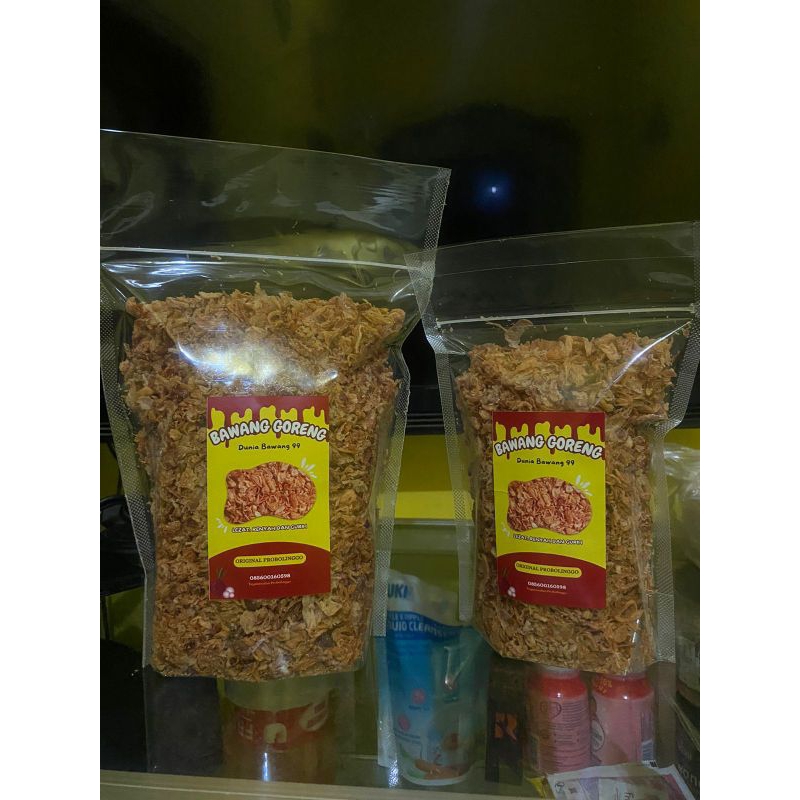 

Bawang merah Goreng asli Probolinggo 100% harum tanpa minyak murni