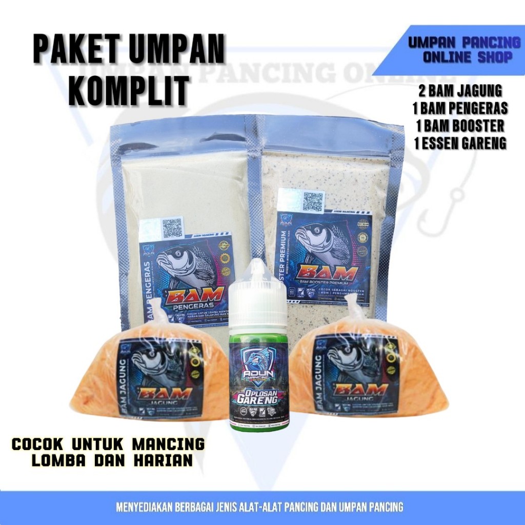paket komplit umpan ikan mas adun mancing