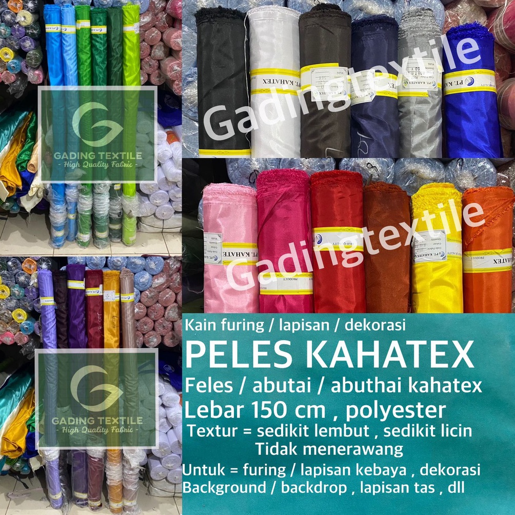 KODE K33Z  per 1 roll  kain furing PELES KAHATEX abutai abuthai lebar 15 cm bahan furing lapisan keb
