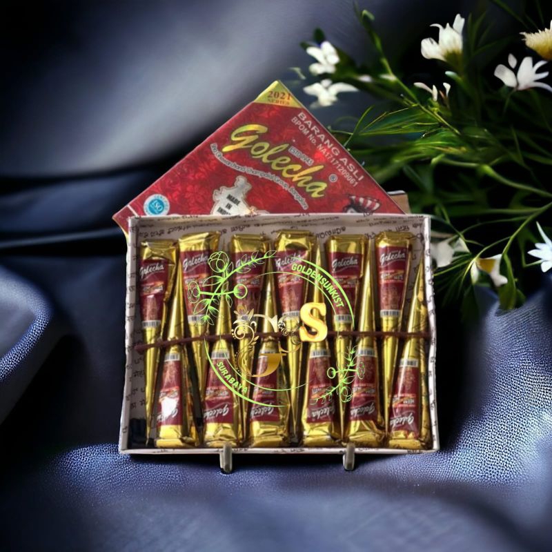 Henna golecha merah maroon
