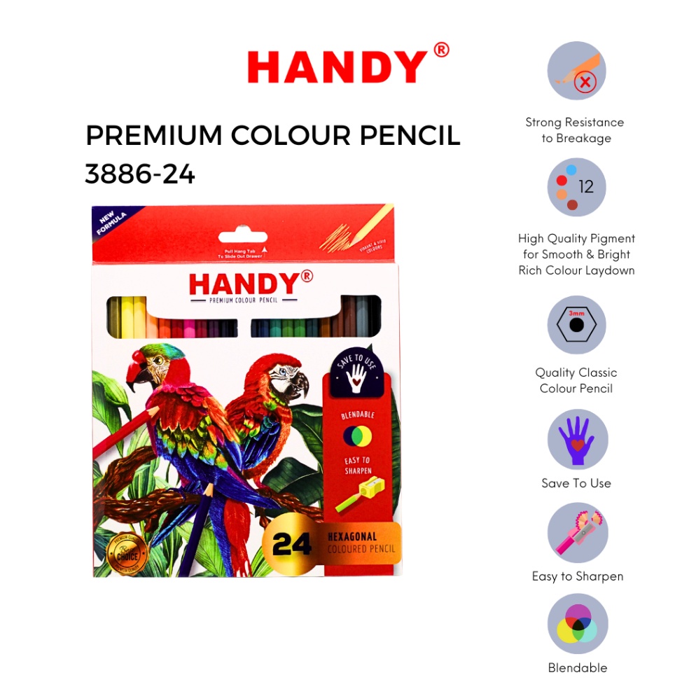 

HANDY Pensil Warna Premium Isi 24 Warna 388624 m B4M7