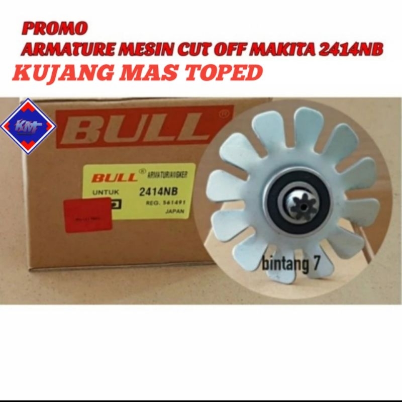 ARMATURE ANGKER 2414NB MESIN GERINDA DUDUK MAKITA 14" ROTOR 2414NB BULL ARMATURE 2414 NB
