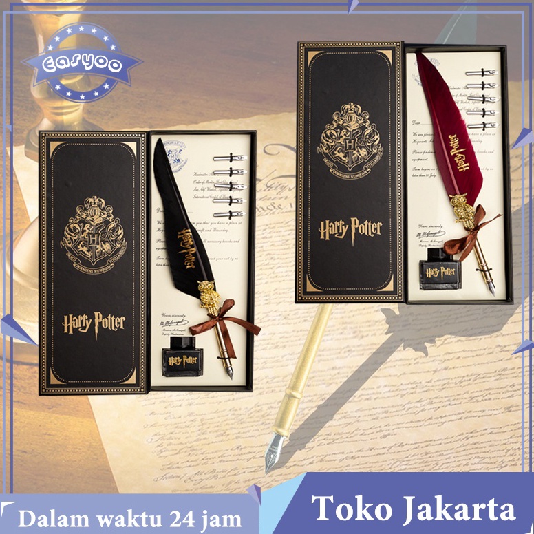 

Pulpen Bulu Set Lengkap Harry Potter Feather Quill Dip Pen Bulu Alat Kaligrafi Set Retro Calligraphy Feather Dip Pen g D1U7