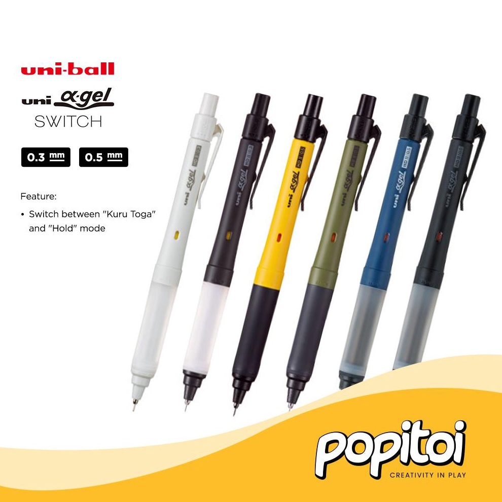 

UNI Kuru Toga Alpha Gel SWITCH Mechanical Pencil 3 5 mm Pensil Mekanik x N6B2
