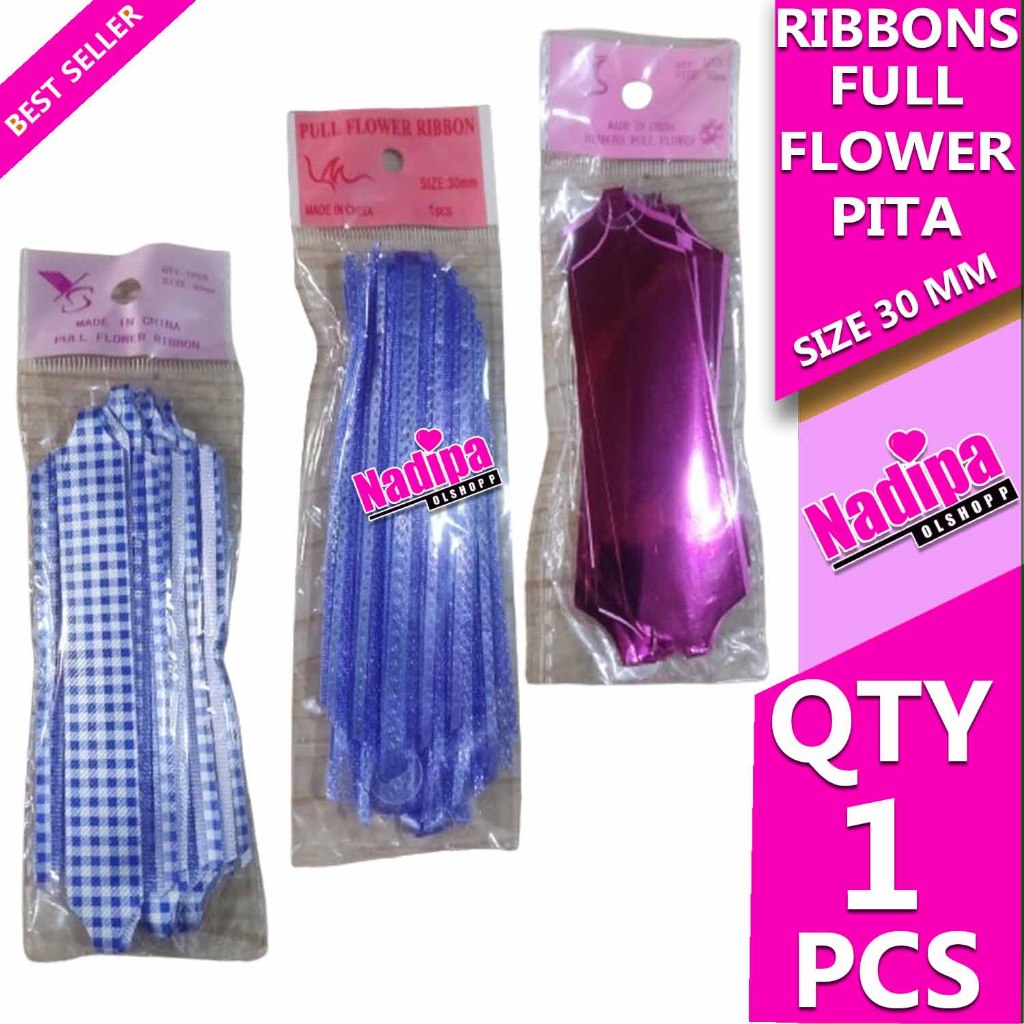

PITA REBBONS MOTIF 1 PCS FULL FLOWER SIZE 30 MM nadipa olshopp