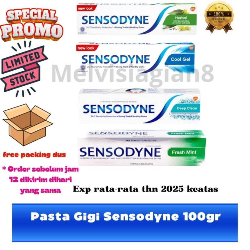 SENSODYNE HERBAL 100gr/ Sensodyne Deep Clean 100gr/ Sensodyne Cool Gel 100gr/Sensodyne Fresh Mint