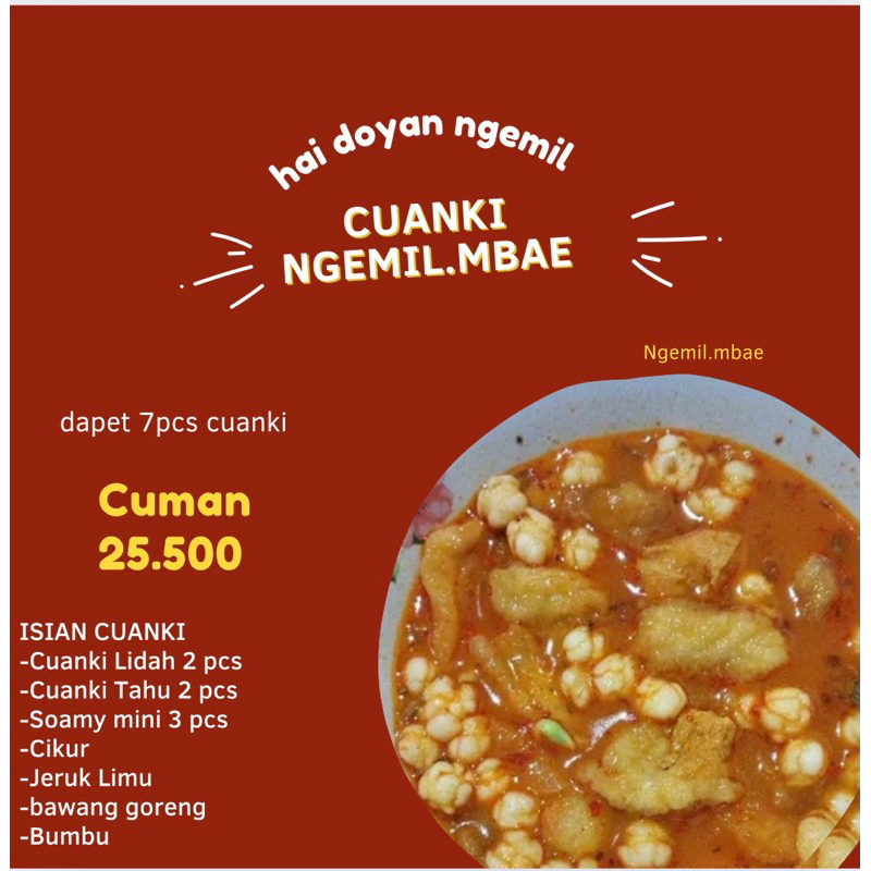 

CUANKI INSTAN ISI 7pcs/PAKET USAHA CUANKI VIRAL/CUANKI MURAH