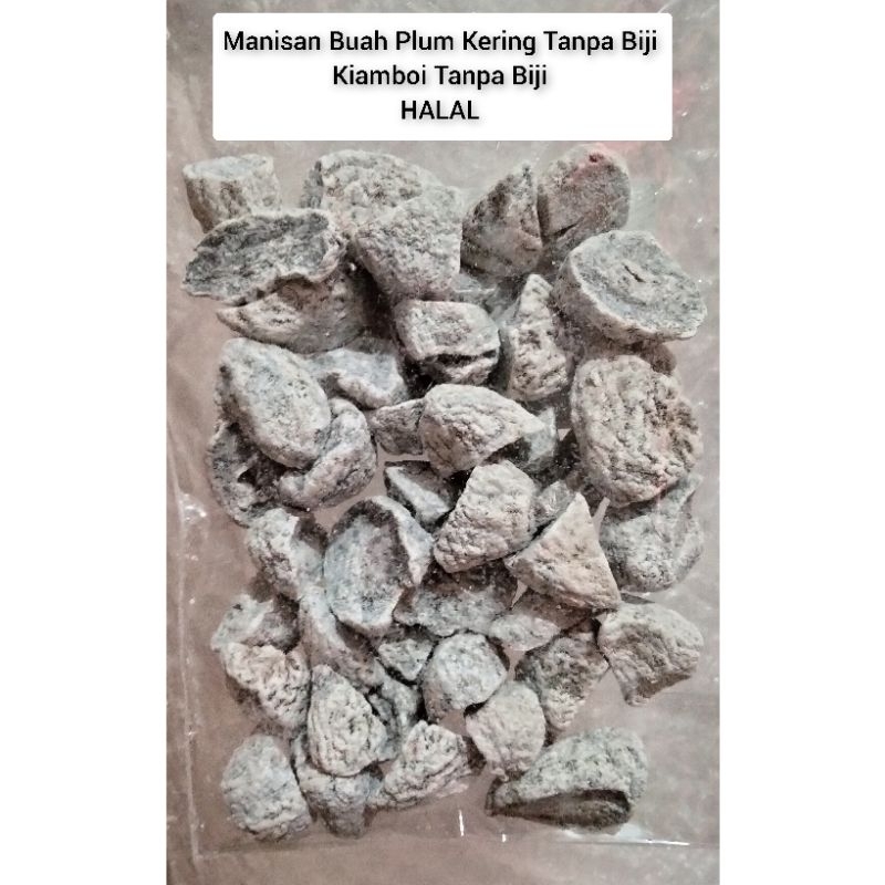 

Manisan Buah Plum Kering Belah Tanpa Biji / Manisan Kiamboi Tanpa Biji / Preserved Fruits / Prune Tanpa Biji / Sengbue