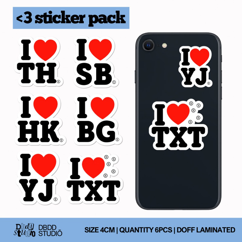 

TXT - I <3  STICKER PACK