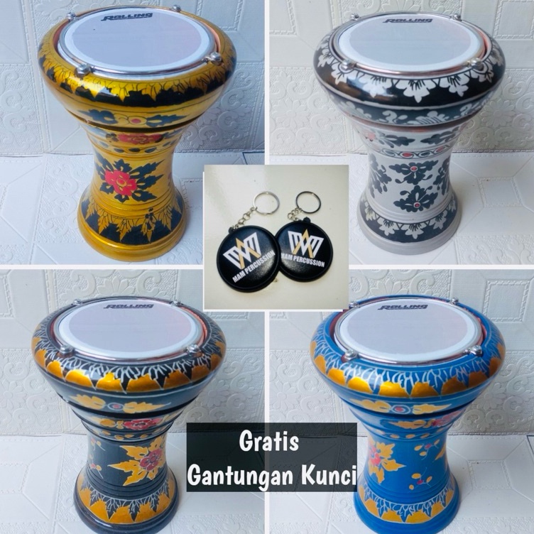 KODE N87I PROMOO Darbuka Anak Darbuka kecil dumbuk batu 6 inchi kayu termurah GRATIS GANTUNGAN KUNCI