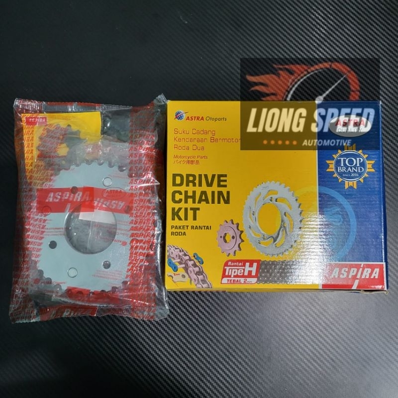 Paket Gir & Rantai Motor Honda Supra x 125 Helm in Aspira Astra Quality KYZ
