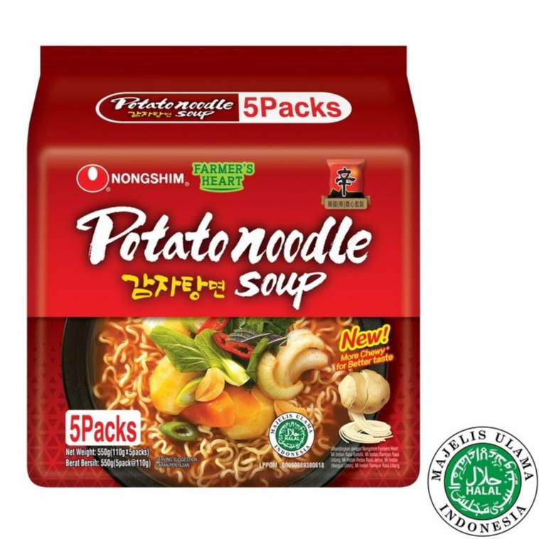 

NONGSHIM Potato Noodle Soup Multi Pack (120gr@5pcs) 600gr