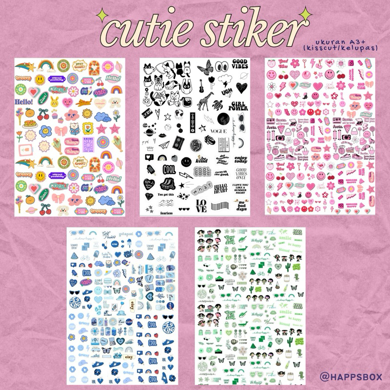 

CUTIE STIKER BY HAPPSBOX| STIKER A3+ (BACA DESKRIPSI)