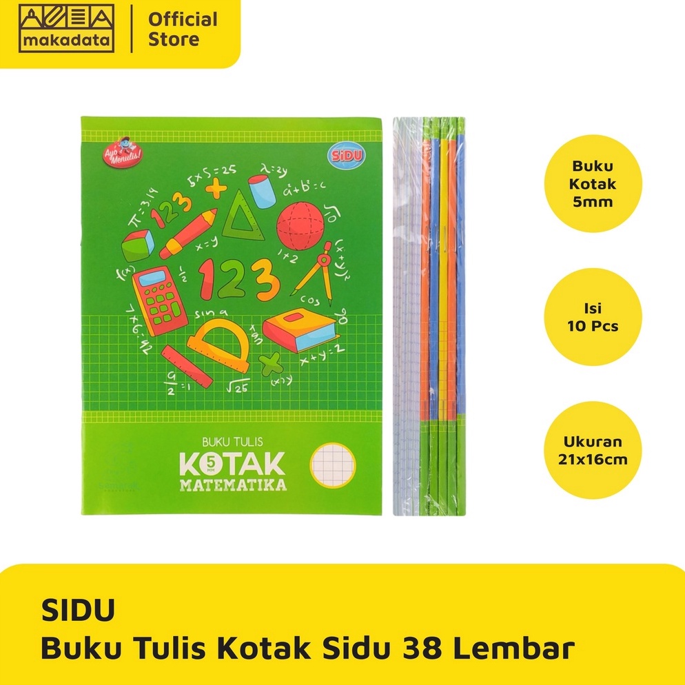 

KODE C74P BUKU TULIS STRIMIN KOTAK KECIL 5MM 38 LEMBAR SIDU 1 PACK MURAH