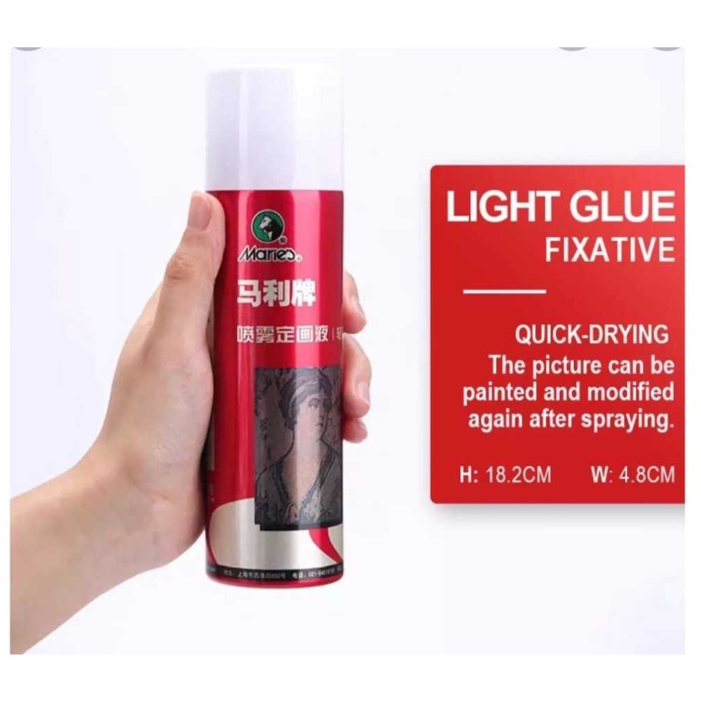

KODE X99L maries maries fixative spray aerosol for scetch charchoal pastel type untuk pensil arang dan soft pastel kapur 15 ml kaleng merah
