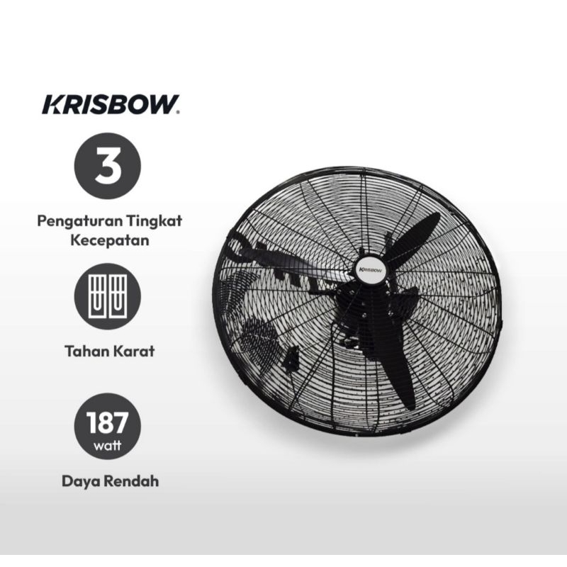 Krisbow 26 Inci Kipas Angin Dinding Industrial Df650-tw