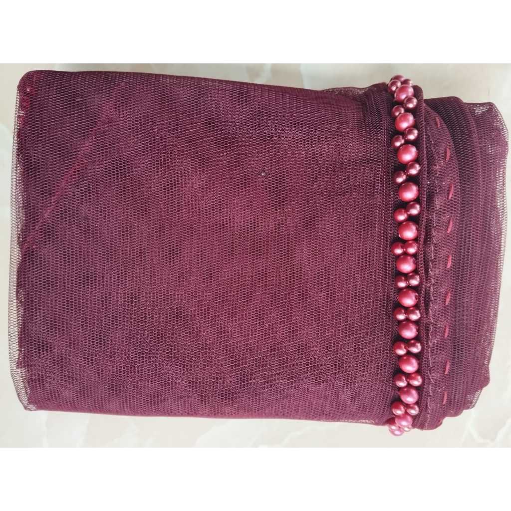 slayer pengantin BURGUNDY kerudung pengantin hijab pengantin elegan | slayer pengantin murah