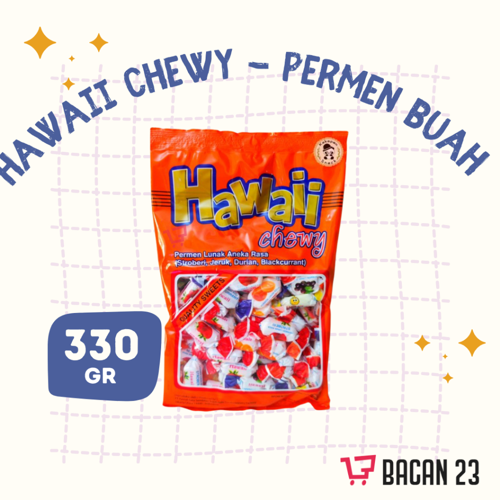 

Permen Hawaii Chewy (330gr) Premen Rasa Buah