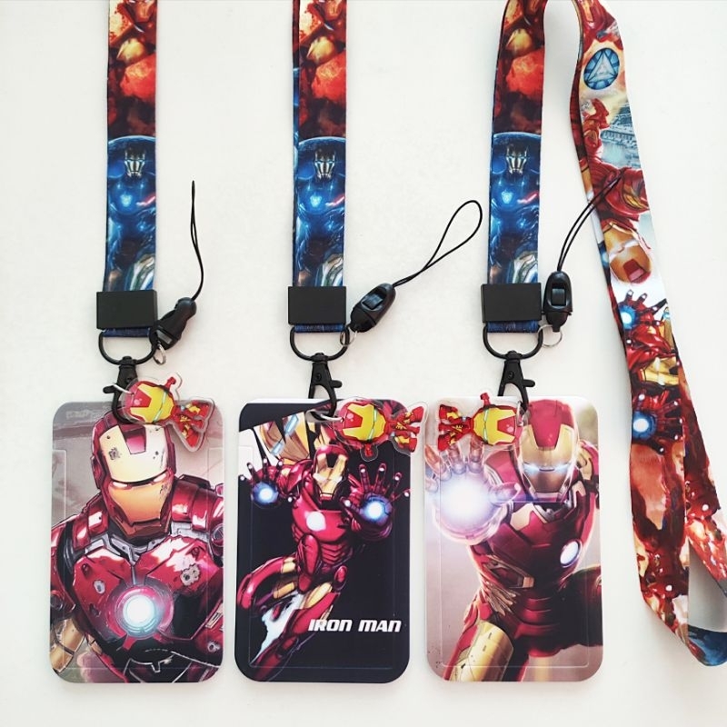 

ID Card Holder Name Tag Lanyard / Kalung Wadah Kartu Identitas Tapping Iron Man Marvel Ironman Superhero