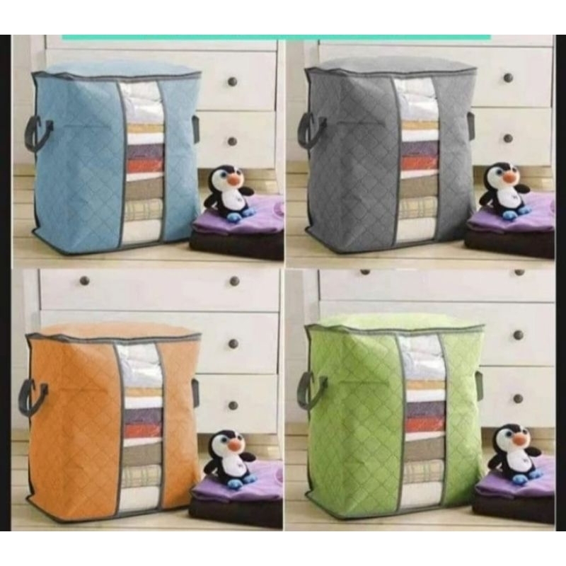 Storage Bag Box Tempat Baju Lipat Tas Laundry  Bamboo Storage Bag