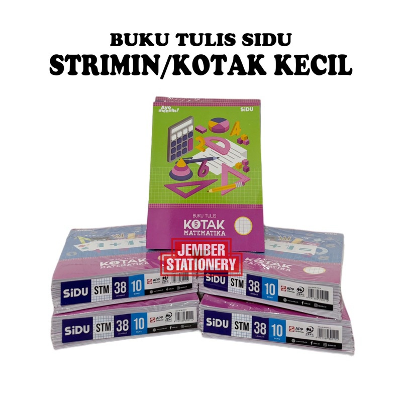 

(10buku) Buku Tulis SIDU Strimin Kotak Kecil