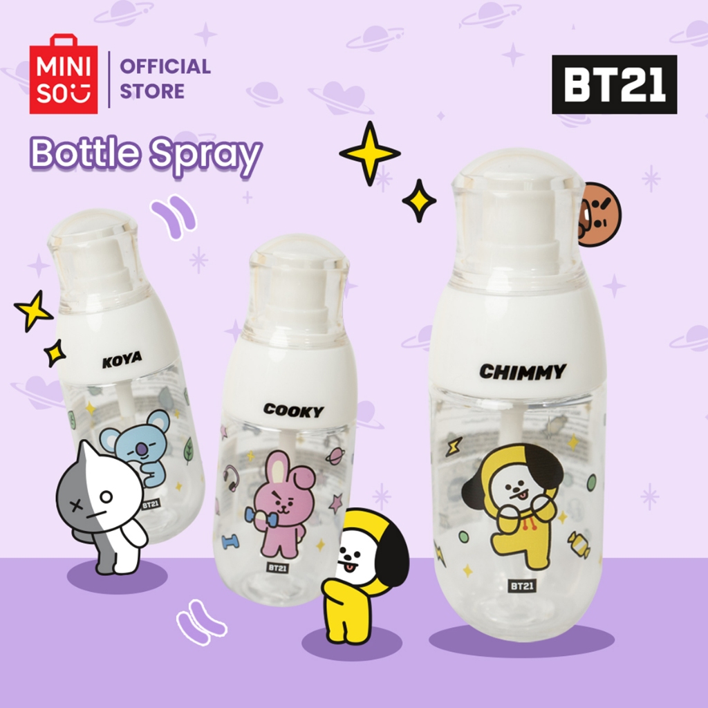 Miniso x BT21 Collection Botol LOtion/Botol Semprotan Wadah Perjalanan Perawatan Kulit Portabel dan 