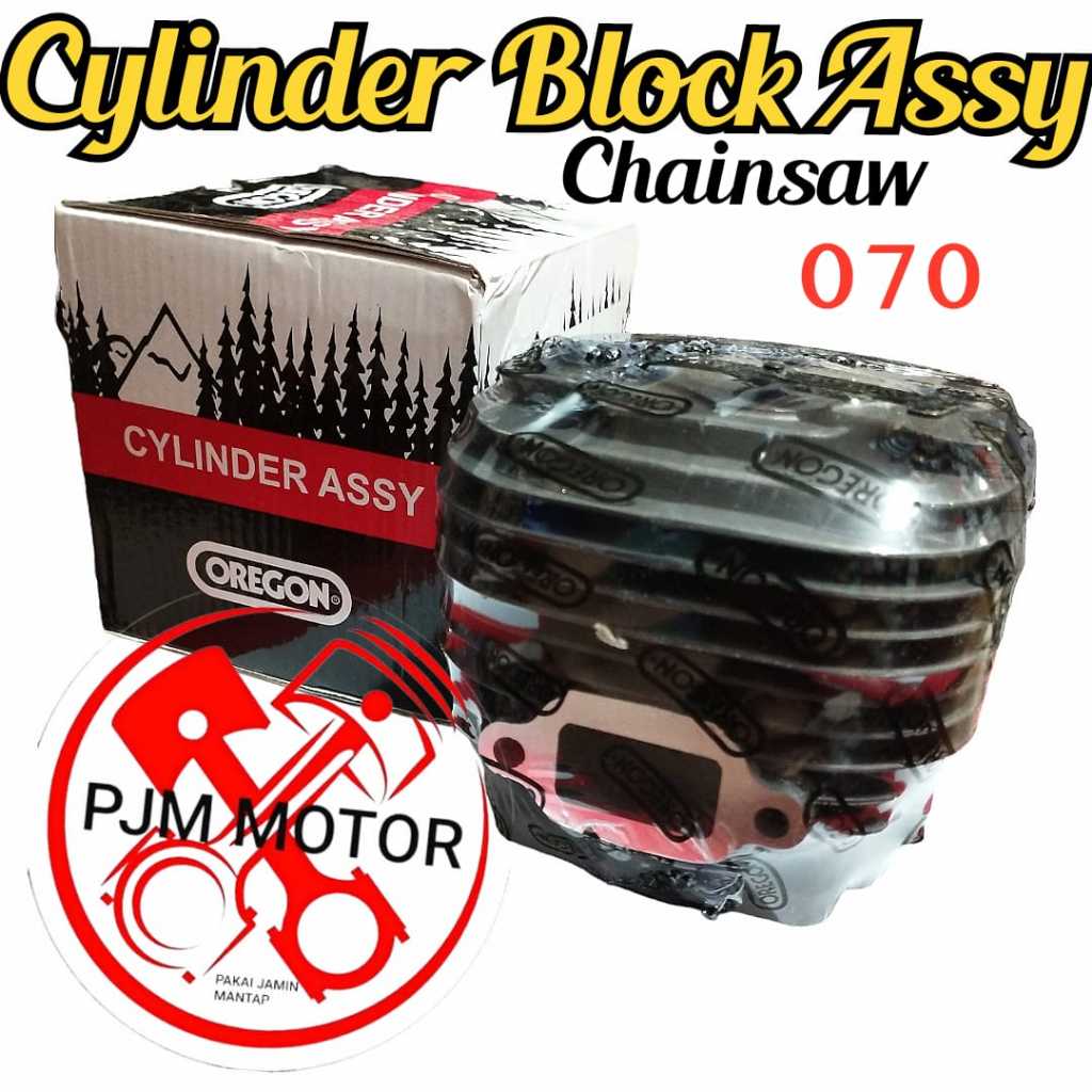 OREGON 070 cylinder block assy blok komplit mesin chain saw senso sinso besar