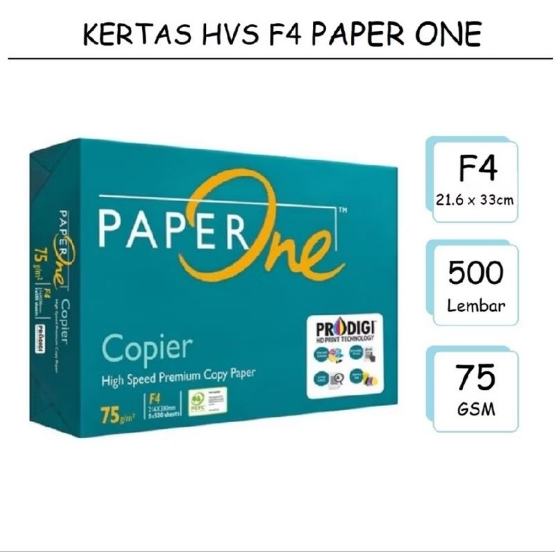 

PAPERONE HVS F4 75 GSM / Kertas HVS / Kertas Fotocopy