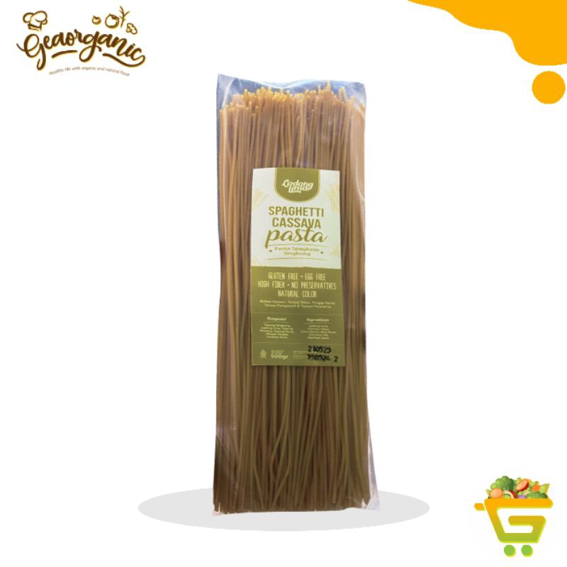 

Spaghetti Cassava Pasta Gluten Free Ladang Lima 500g (tanpa bumbu)