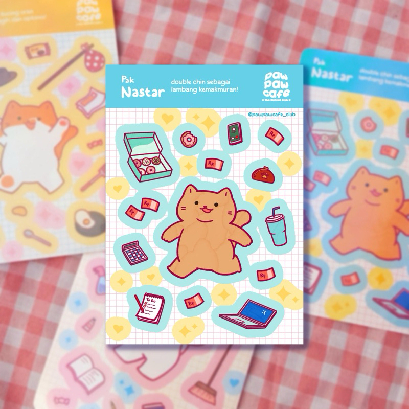 

Sticker Sheet Pak Nastar Kucing Paw Paw Original