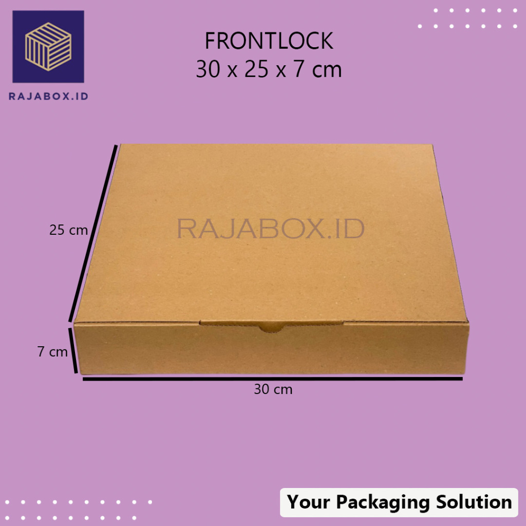 

Kardus Dus uk 30x25x7 cm Model Die Cut Box Kotak Packing Aksesoris Baju Makanan Pizza Hijab Kue