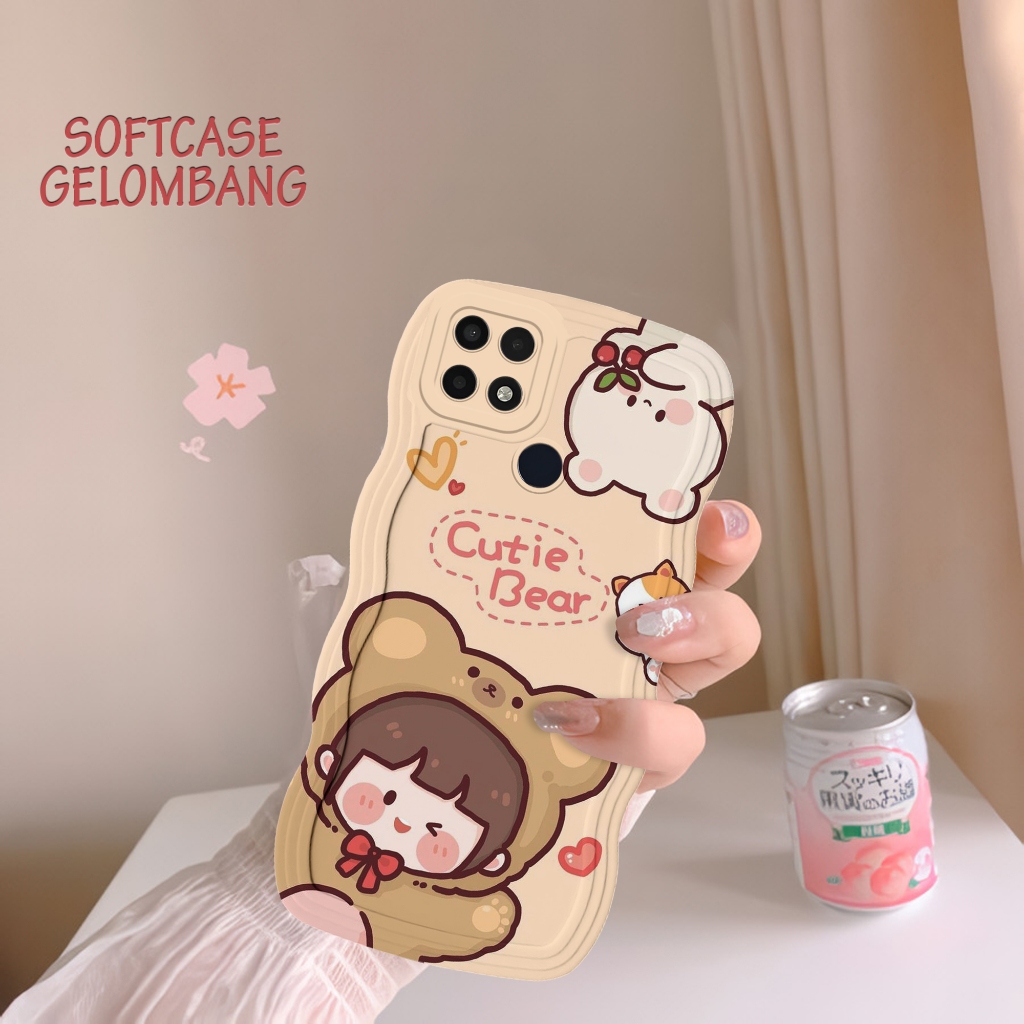 Soft Case Gelombang HP OPPO A15 - OPPO A15s - Casing Gelombang - Espa.id - Fashoin Case - Case Cewek