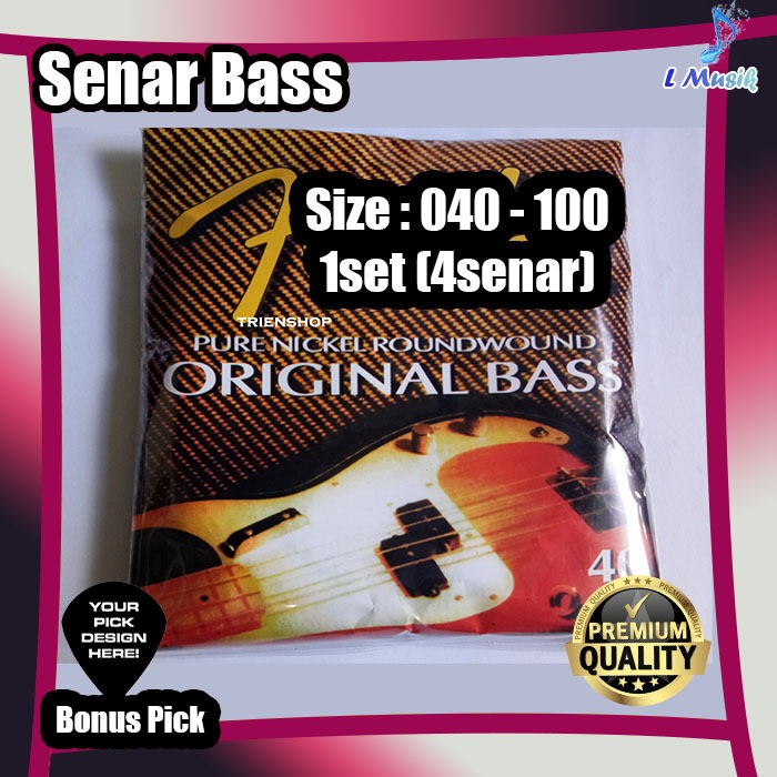 SENAR BASS PURE NICKEL ROUNDWOUND - ORIGINAL SENAR GITAR BASS 4 STRINGS