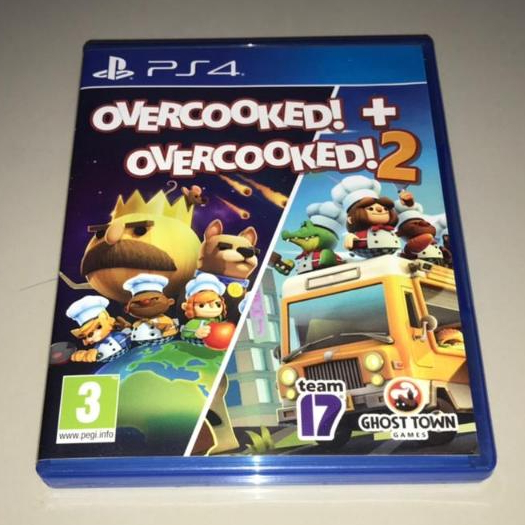 [PS4] Overcooked + Overcooked 2 (Region 2 / English) Overcooked 1 BD Kaset PS 4 CD Games Playstation